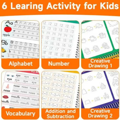 Children's Handwriting And Drawing Workbook For Kids Learning French Reusable Notebook Writing Arabic Book Desktop Decor Gifts